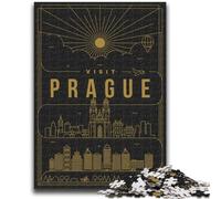 Prague Czech Republic Jigsaw Puzzles for Adults 1000 Piece,Toys Educational Games Stress Relieving Suitable for Desktop Decoration (50x75cm)