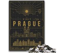 Prague Czech Republic Puzzles for Adults And Teenagers, Help The Brain Exercise Addictive Toys to Cultivate Patience Perfect Decoration 1000pcs (26x38cm)
