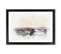 Prague Czech Republic Skyline in Abstract Framed Print | A2 Black Framed Wall Art | Ready to Hang | Abstract Cityscape Picture | Living Room Bedroom Lounge Office