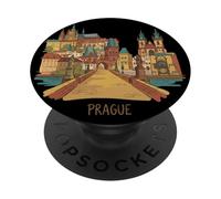 Prague Czech Republic Travel Souvenir City Landmark Gift PopSockets Adhesive PopGrip