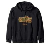 Prague Czech Republic Travel Souvenir City Landmark Gift Zip Hoodie