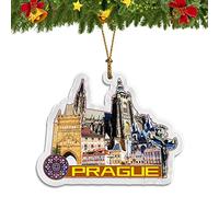 Prague Europe Christmas Ornament Acrylic Christmas Tree Pendant Decorations Classic Travel Souvenir Gift Collection -1178