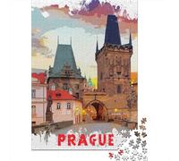 Prague Jigsaw Puzzle 1000 Pieces, Romantic City Break Scene, Premium Paper Puzzle for Puzzle Lovers, Family Night Game, Screen-Free Fun, 38x26cm/1000pcs