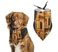 Prague Night City Pet Bandana Dogs Triangle Scarf Cats Handkerchief Puppy Costume