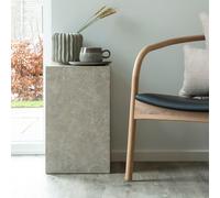Prague Side Table - Tall - Beige Marble Effect
