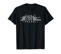 Prague Skyline Design, Czech Capital of Prague T-Shirt