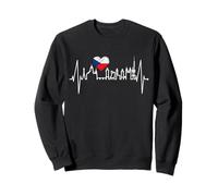 Prague Skyline Heartbeat Czech Republic Heart I Love Praha Sweatshirt