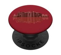 Prague skyline mirrored design Czech capital PopSockets Adhesive PopGrip