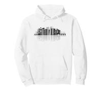 Prague skyline mirrored design Czech capital Prague Pullover Hoodie