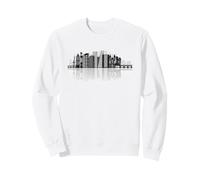 Prague skyline mirrored design Czech capital Prague Sweatshirt