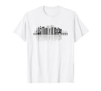 Prague skyline mirrored design Czech capital Prague T-Shirt