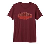 Prague Skyline Mirrored Design Czech Capital Premium T-Shirt