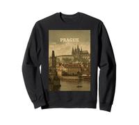 Prague Travel Memories: Vintage Cityscape Photo Sweatshirt