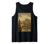 Prague Travel Memories: Vintage Cityscape Photo Tank Top