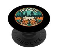 Prague with City Silhouette for Bachelors PopSockets Adhesive PopGrip