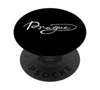 Prague writing design, Czech capital PopSockets Adhesive PopGrip