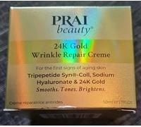 Prai Beauty 24K Gold Wrinkle Repair Creme 50ml Smooths Tones Brightens NEW