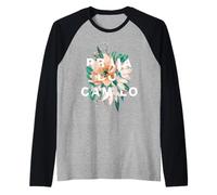 Praia Do Camilo Floral Design Portugal Beach Vibes Raglan Baseball Tee