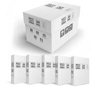 PRAIMA A4 Printer Paper, White, 2500 Sheets, Multipurpose Copy Paper Compatible with Inkjet & Laser Printers, Jam-Free, Smooth Finish, Perfect for Home & Office Use, Printing and Copying (5 REAMS)