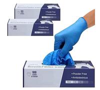 PRAIMA Surgicals Powder Free Nitrile Gloves, Food Grade, Hand Disposable Gloves - 200 Count - Blue (200, X-Large)