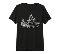 Prairie Chicken Line Art Birdwatcher Premium T-Shirt