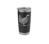 Prairie Chicken Line Art Birdwatcher Stainless Steel Insulated Tumbler