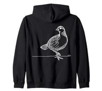 Prairie Chicken Line Art Birdwatcher Zip Hoodie