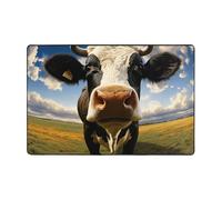 Prairie Cow Area Rug Short Plush Ultra Soft Modern Throw Rugs Non Slip Washable Floor Mats Indoor Floor Stain Resistant Carpets for Living Room Bedroom Office Dorm Home Decor 4x6 Ft