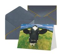 Prairie Cow Greetings Romantic Card With Envelopes, Send To A Close Friend,Phnom Penh Pearl Paper Greeting Card