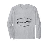 Prairie du Chien WI Where Great Rivers Meet Long Sleeve T-Shirt