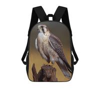 Prairie Falcon Oil Paint Backpack, 3D Printed School Bag, School Lunch Bag, Travel Backpack, Friends Backpack, School Backpack for Girls And Boys 17inch