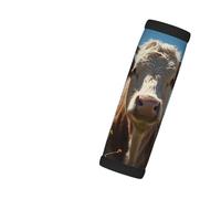 Prairie Flower Cow Luggage Handle Wraps for Suitcase, Soft Luggage Handle Covers, Luggage Tags Identifiers for Suitcases, Travel Luggage Accessories Essentials for Flying