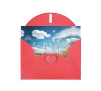 prairie flower Red Patterns greeting card 6x4 inches with envelope, covering birthdays, weddings and other occasions