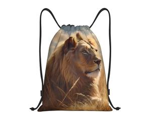 Prairie Lion Sports String Backpack Versatile Sports Drawstring Foldable Gym String Bag For Swim Beach Climbing 39X46Cm