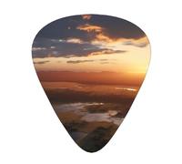 Prairie Sunset Printed pick set - 12 pieces, thin, medium and thick guitar picks, suitable for guitar, bass, electric guitar and ukulele