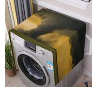 Prairie Tornado Cloud Washer And Dryer Cover with Storage Pockets for The Top Load Dustproof Washing Machine Cover Flax Appliance Protector Mat Pad Home Kitchen Laundry Room Accessory 54.5x20.5 In