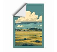 Prairie Under Open Sky Vintage Unframed Wall Art Print A3 (42×29.7cm), Wall Decor for Living Room, Bedroom, Office & Home, Art Gift