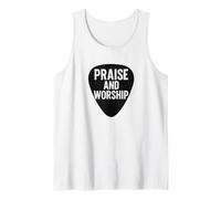 Praise and Worship Vintage Guitar Pick Graphic Tank Top
