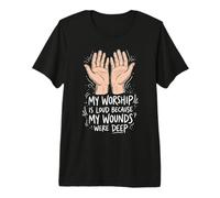 Praise Hands My Worship is Loud Christian Worship Leaders Premium T-Shirt