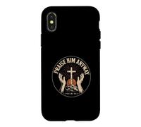 Praise Him Anyway Psalm 34:1 Christian Faith Vintage Case for iPhone X/XS