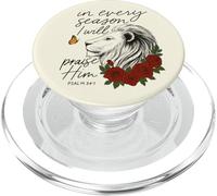 Praise Him Every Season Psalm 34:1 Lion Floral PopSockets PopGrip for MagSafe