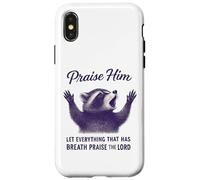 Praise Him Raccoon Tee Funny Popular Christian Bible Verse Case for iPhone X/XS