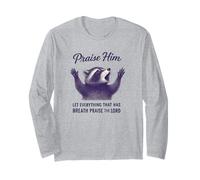 Praise Him Raccoon Tee Funny Popular Christian Bible Verse Long Sleeve T-Shirt