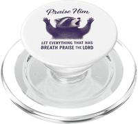 Praise Him Raccoon Tee Funny Popular Christian Bible Verse PopSockets PopGrip for MagSafe