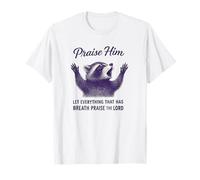 Praise Him Raccoon Tee Funny Popular Christian Bible Verse T-Shirt