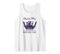 Praise Him Raccoon Tee Funny Popular Christian Bible Verse Tank Top
