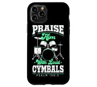 Praise Him With Loud Cymbals Drumming Christian Drummer Case for iPhone 11 Pro