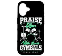 Praise Him With Loud Cymbals Drumming Christian Drummer Case for iPhone 16