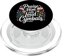 Praise Him With Loud Cymbals Worship Church Drummer |- PopSockets PopGrip for MagSafe