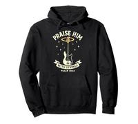 Praise Him With Strings Bass Guitar Player Church Band Pullover Hoodie